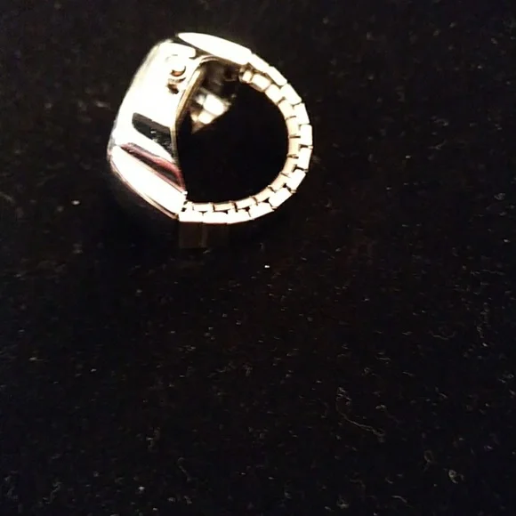 NEW - Ring With Watch - black - stretches - Picture 3 of 8